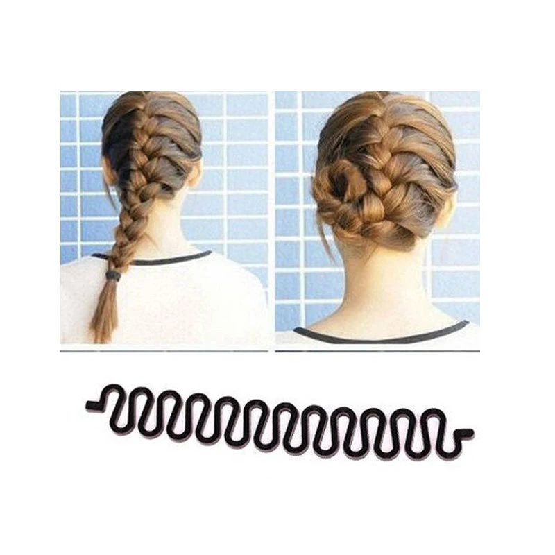 Fashion Lady French Hair Braiding Tool Weave Braider Roller Maker Hair Sponge Plait Twist Styling Tool Diy Holder Clip