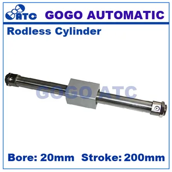 

CY3B20-200 SMC type Magnetically Coupled Rodless Cylinder Basic bore 20mm stroke 200mm aluminum alloy pneumatic air cylinder