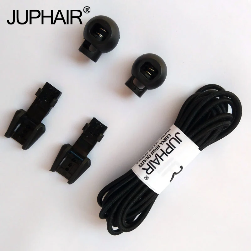

New 1-50 Pairs Black Men Fashion Elastic Shoes Trings Race Jogging Triathlon Sports Shoes Lace-up Shoelace Lace-free Tie Locking