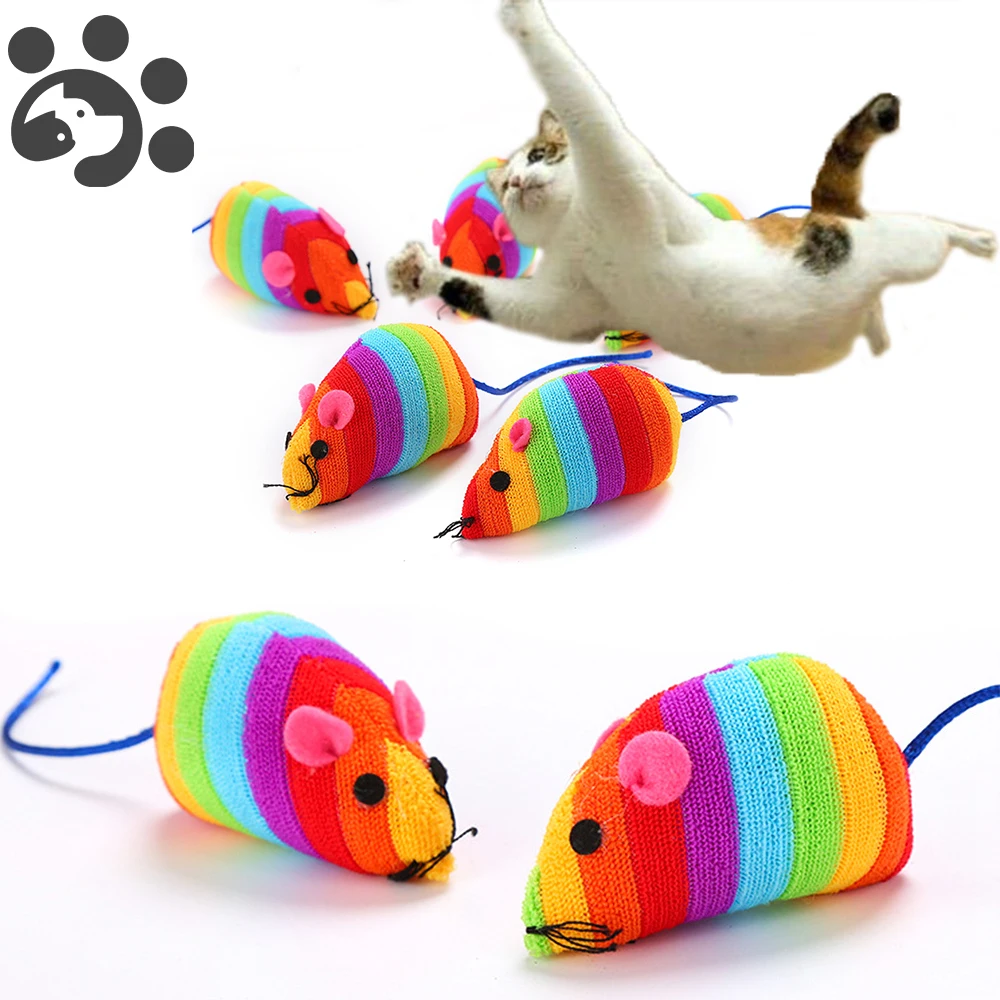Mouse Cat Toys Soft Fleece Interactive Plush Toy for Cats Tooth Cleaning Durable Chew Puppy Kitten Pet TY0018 | Дом и сад
