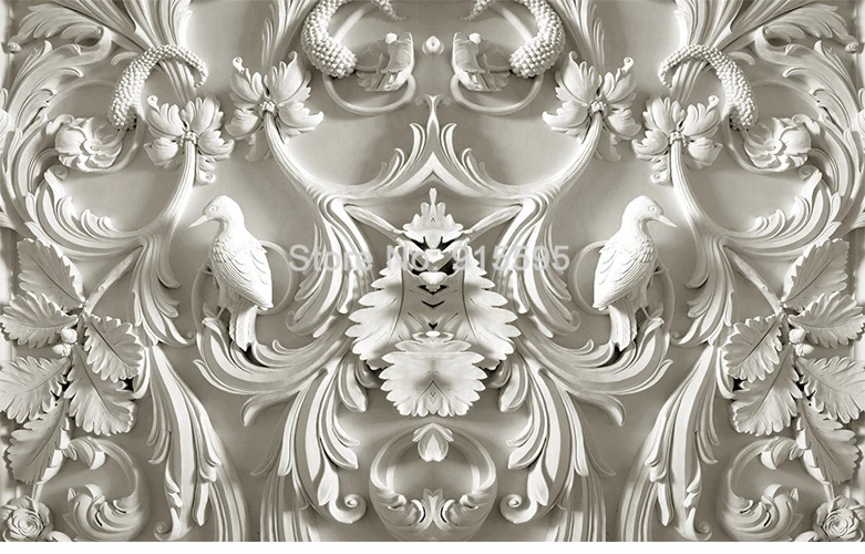 3d, estéreo, sala de estar, plano de fundo de tv, murais de parede