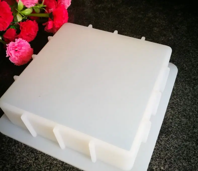 Przy Rendering Soap Molds 1kg Square Silicone Loaf Soap Mold No