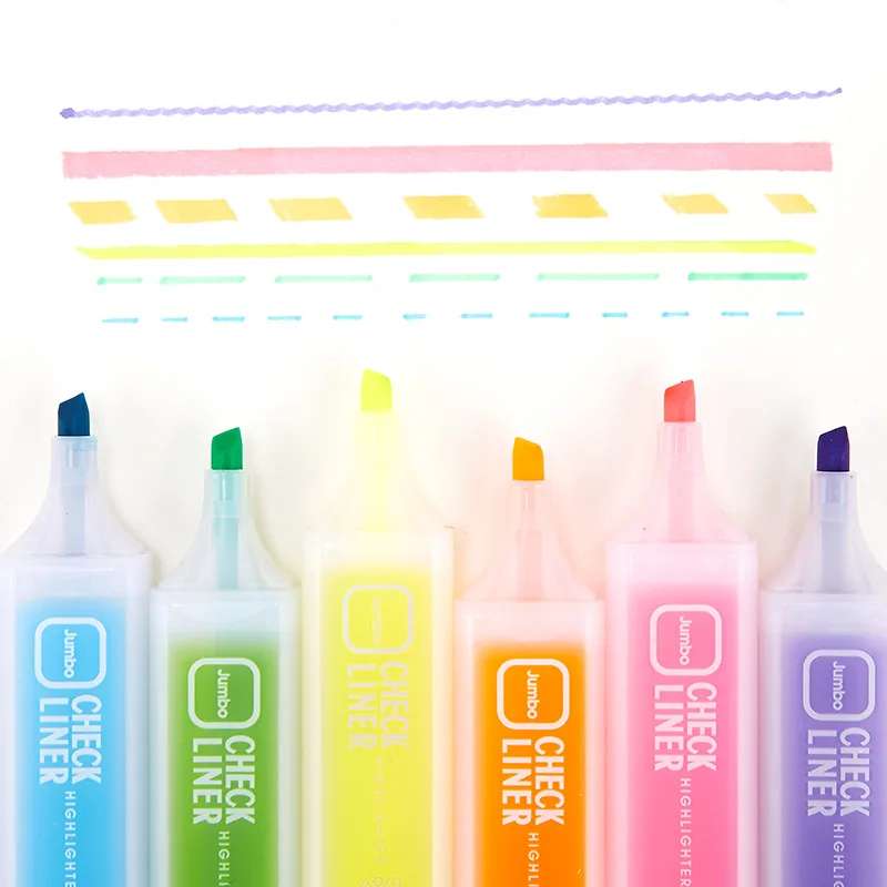 12 шт./компл. маркеры маркировочная ручка синий розовый зеленый оранжевый фиолетовый желтый водная база флуоресцентные чернила маркер ручка для бумажного факса