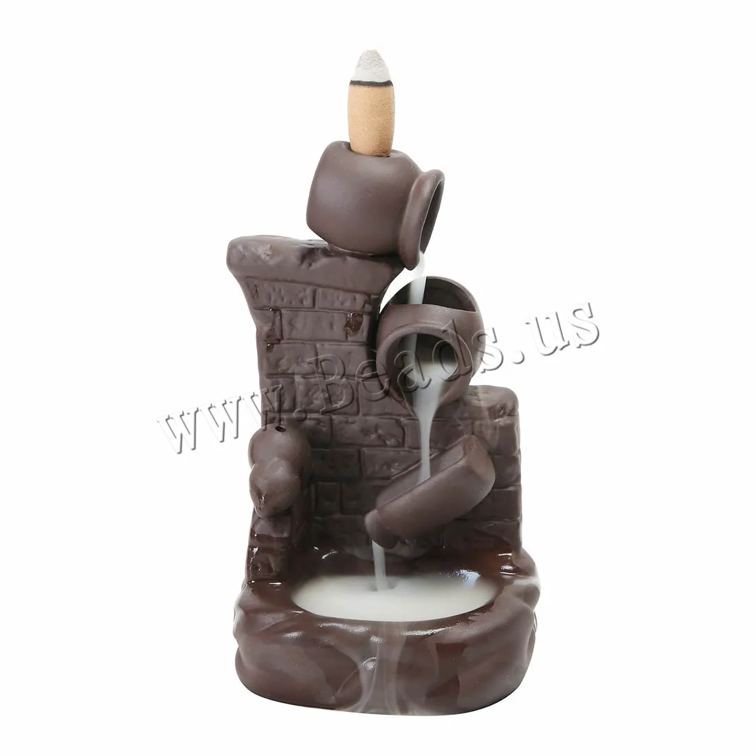 

Decen Water Lily Incense Burner Holder Porcelain Backflow Censer Craft Gifts Taoism Chinese Culture Decoration