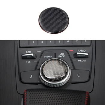 

100% Carbon Fiber Center Gear Shift Multi-media Case Cover Trim For Audi A5 2018 & A4 B9 2017-2018