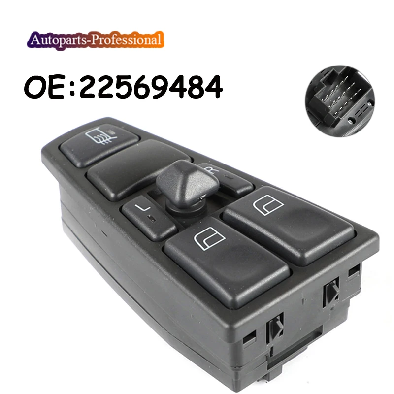 22569484 For Volvo VNL VN Front Driver Left Power Window Master Switch