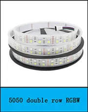 Супер яркий двойной ряд 5050 SMD 600 Светодиодные ленты DC12V-Водонепроницаемые гибкие Light 120 светодиодный s/m, 5 м/лот белый теплый белый RGB