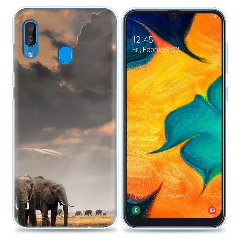 Чехол с милым слоном для Samsung Galaxy A50 A70 A80 A60 A40 A30 A20 A10 M30 M20 M10 A6 A8 Plus A5 A7 A9 2018 чехол