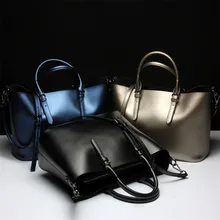 Misanwiney Genuine Leather Bags Ladies Real Leather Bags Women Handbags Casual Tote High Quality Large Capacity