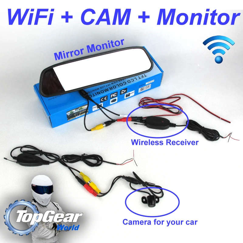 3 в 1 Специальная камера заднего вида+ беспроводной приемник+ зеркальный монитор легко DIY резервная система парковки для TOYOTA FJ Cruiser