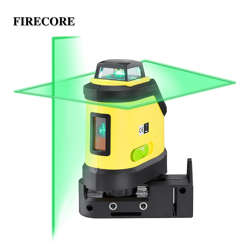 

FIRECORE 360 5 Lines Green Laser Level Self Leveling Horizontal And Vertical Cross Line With Outdoor Receiver Mode
