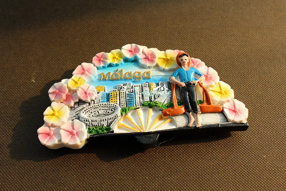 

Spain Malaga Tourist Travel Souvenir 3D Resin Fridge Magnet Craft Gift Idea