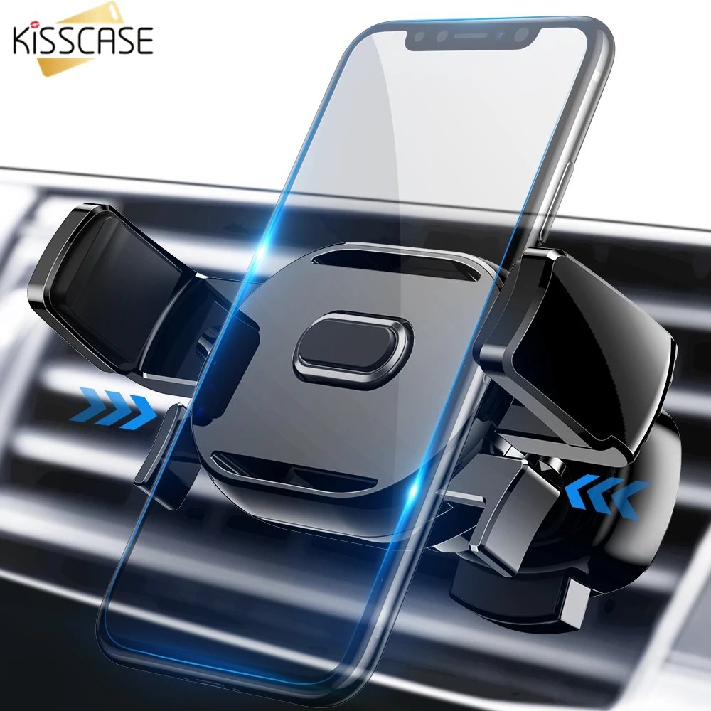 

Holder For Phone in Car KISSCASE Car Phone Holder For iPhone X XS XR 7 8 360 Rotation Stand Support Air Vent Car Phone Holders
