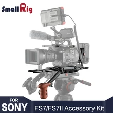 SmallRig профессиональный набор аксессуаров для sony FS7/FS7II 2045 с V-Lock пластиной удлинитель рукоятка деревянная рукоятка 15 мм стержень LWS
