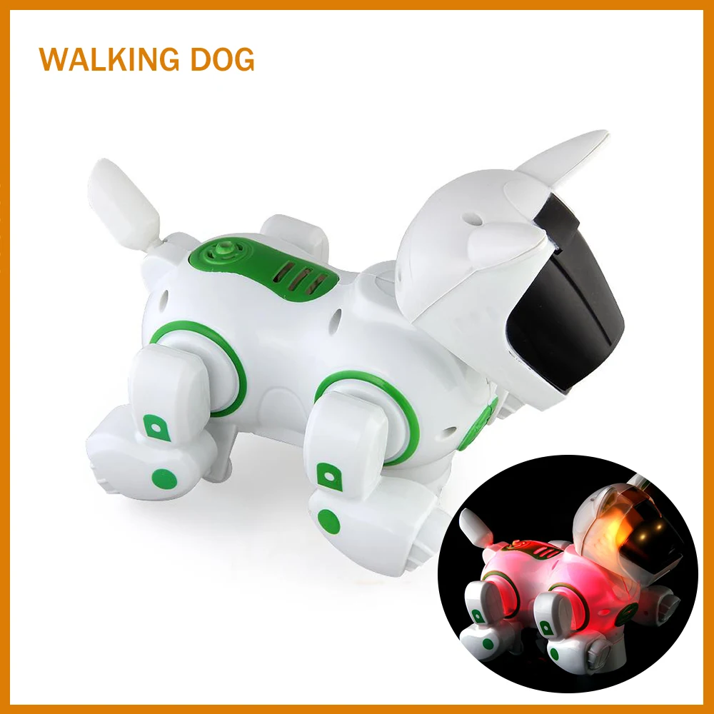 green robotic electronic walking pet dog puppy kids toy where can i buy christmas lights out of season