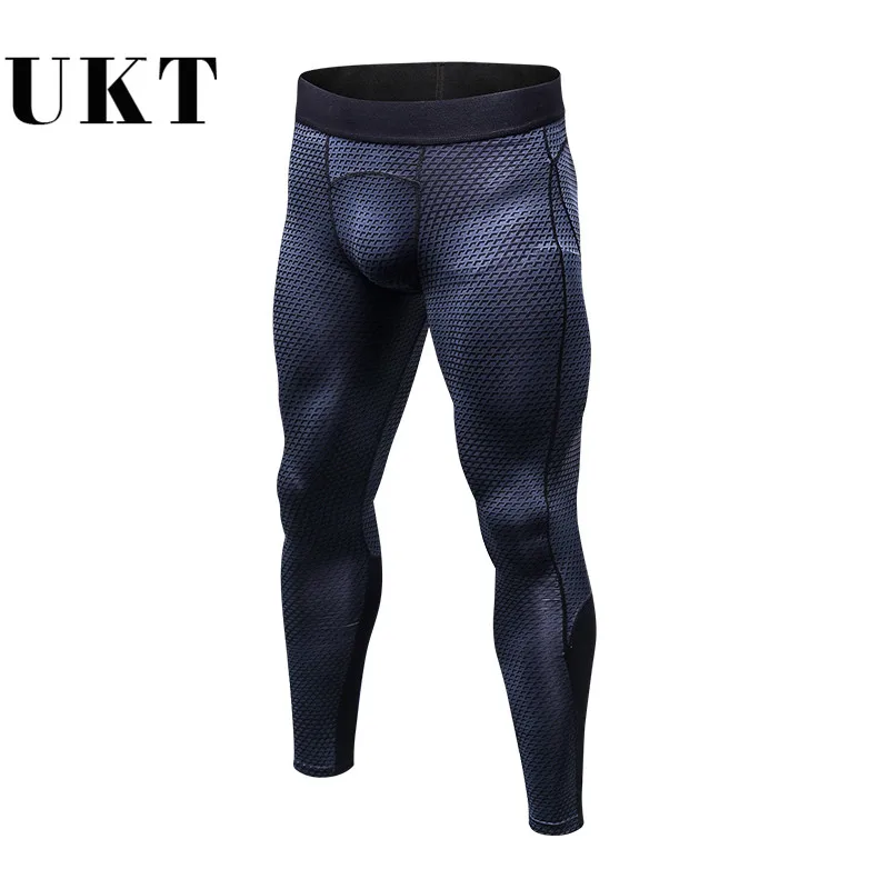 

UKT Brand Sport Skinny Riding Pants Athletic Running Gym Leggings Men Workout Tight Men's Gym Fitness Bicycle Pants Sweatpants