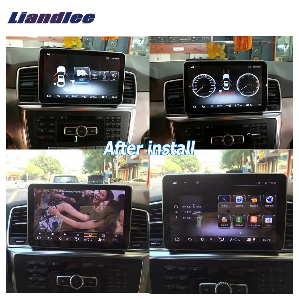 Clearance Liandlee For Mercedes Benz ML 350 2011~2017 Android Car Radio Player GPS Navi Navigation Maps Camera OBD TV Screen no cd dvd 8