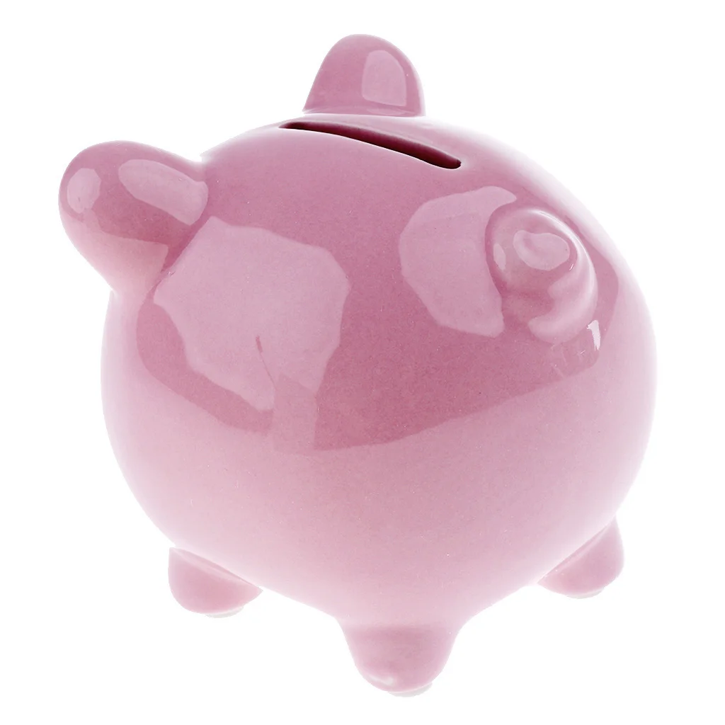 Kids Children Piggy Bank Money Box Saving Coins Cash Fun Novelty Birthday Gift Baby Room Home Decoration Ceramic Pig