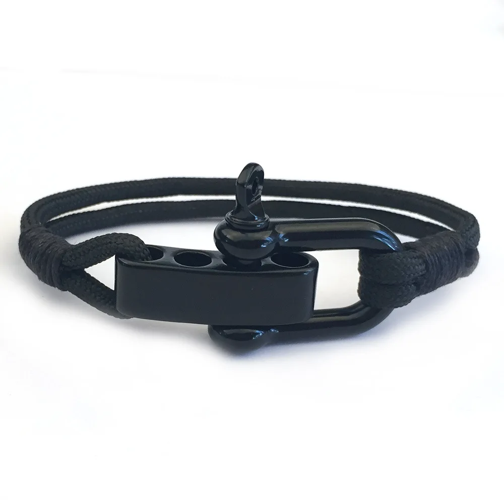 

23CM Adjustable Survival Paracord Bracelets Men Stainless Stee Buckle Emergency Rope Outdoor Camping Hiking Wristband Bracelets