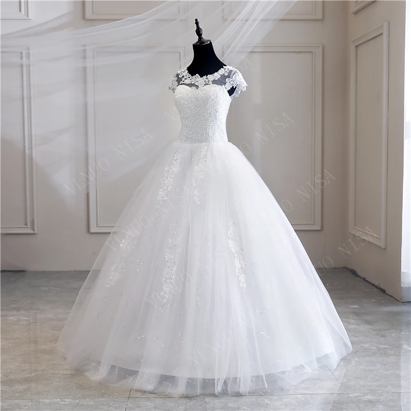 tea length wedding dress Robe De Mariee Grande Taille New Wedding Dress Lace appliques pearls Sweetheart Ball Gown Princess Plus Size Vintage Brides 25 affordable wedding dresses