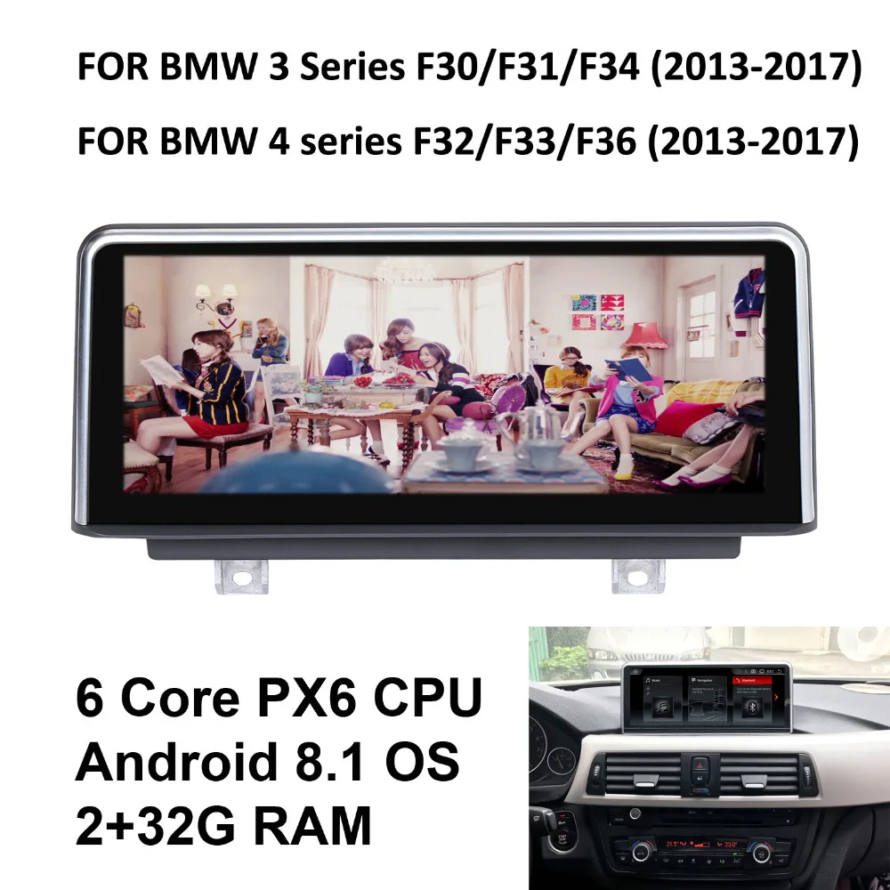 

COIKA 6-CoreAndroid 8.1 System Car Touch Stereo For BMW 3 Series F30 F31 F32 F33 F34 F36 Radio Google WIFI 2+32G RAM BT Music 4G
