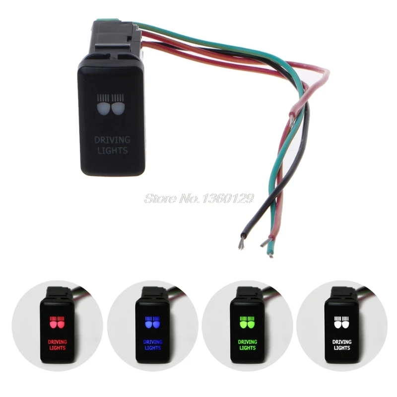 12-24 в лазерный кнопочный Кулисный тумблер светодиодный светильник для автомобиля автоматический переключатель с одной кнопкой включения-выключения для Toyota автомобильный Стайлинг AUG28