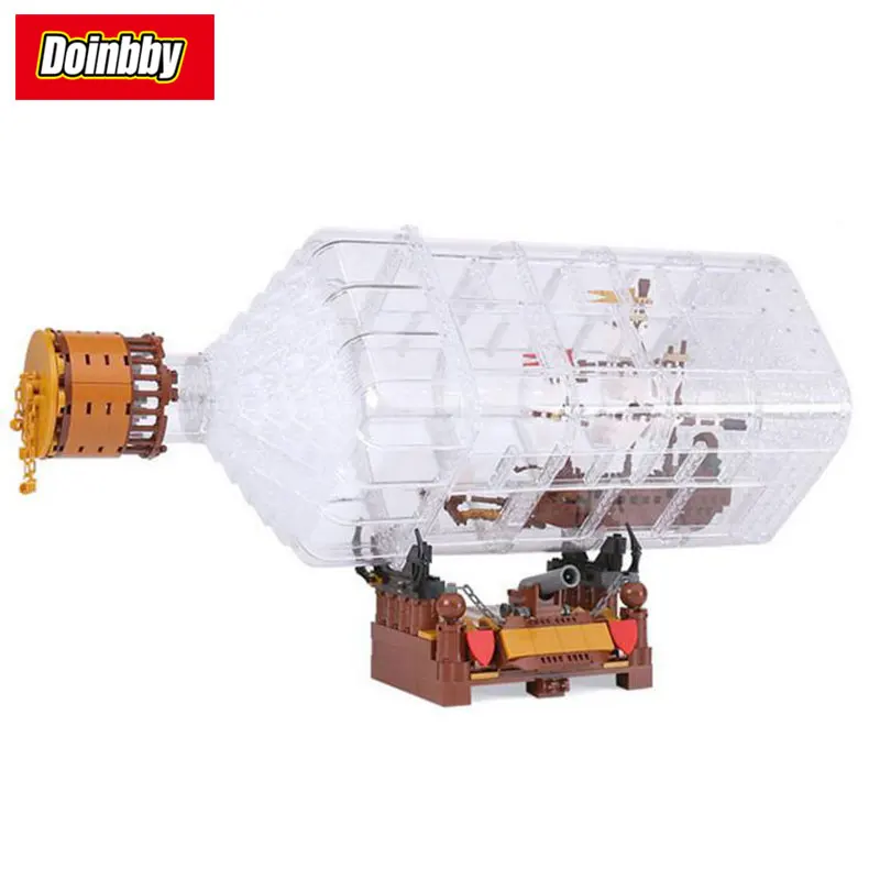 

16045 Pirate of The Caribbean MOC Creative Series The Ship in the Bottle 775pcs Building Block Set Bricks Kits Toys