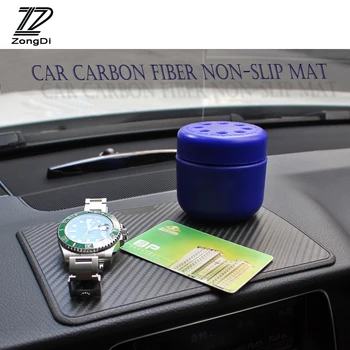 

ZD 1X Car PVC non-slip mat Carbon fiber For Mazda 3 6 cx-5 Kia rio ceed sportage Jeep renegade wrangler Infiniti accessories