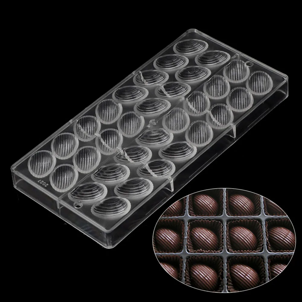 

Grainrain 3D Egg Thread Surface Food Grade Clear Polycarbonate Plastic Hard Chocolate Mold