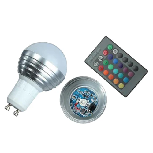 1X GU10 3 Вт RGB светодиодный 16 Цвет Изменение лампы лампа + ИК-пульт дистанционного Управление