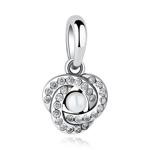 925 Sterling Silver Bead Charms Locket Love Heart Lucky Clover Charm Fit Original Pandora Bracelet Necklace DIY Jewelry Making - Цвет: PY1426