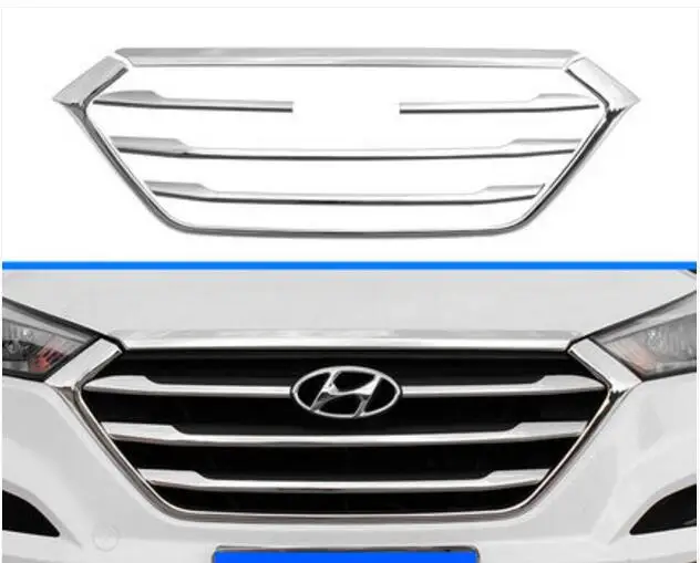 

Stainless Grille Car Styling Decoration Bright Sequins Protecter Covers Accessories Fit For Hyundai Tucson TL 2016 2017