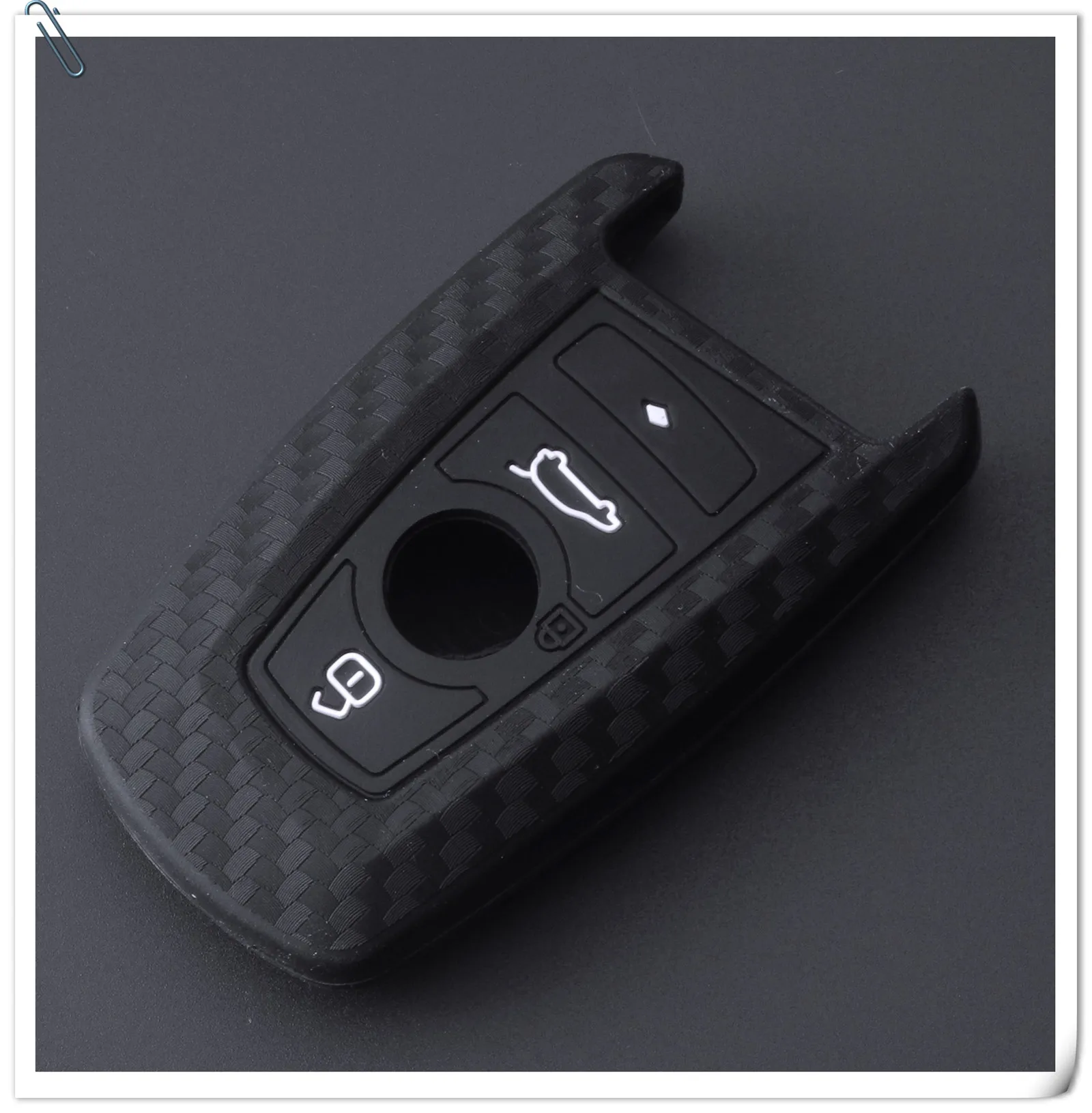Keyforkess 10pcs custodia protettiva per portachiavi in Silicone per BMW F10 F20 F30 Z4 X1 X3 X4 M1 M2 M3 E90 2 3 5 7 serie carbonio remoto - HTB1INEIMwHqK1RjSZFEq6AGMXXaW