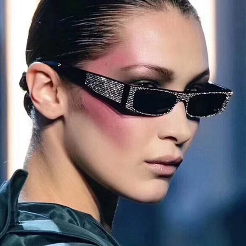 

ROYAL GIRL Vintage Square Sunglasses Women Small Imitation Diamond Eyewear Female 2019 Luxury Brand Designer Sun Glasses ss796