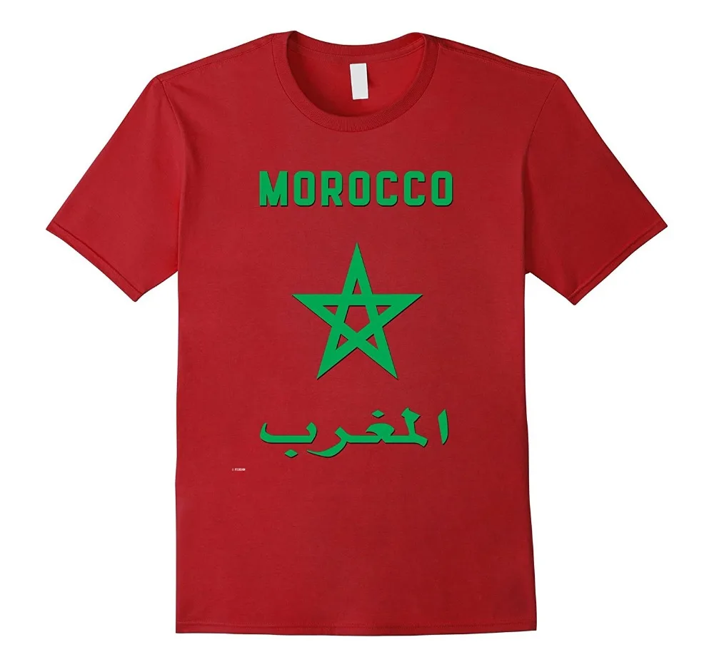 Summer Fashion Teen Male Short Sleeve Pattern O-Neck Hipster T-Shirt Morocco Flag Teet Shirt Creator |