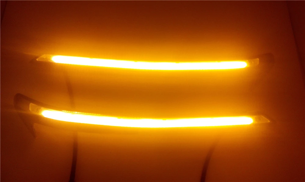 CSCSNL 2 шт. автомобильный головной светильник светодиодный для бровей дневной ходовой светильник DRL с желтым сигналом поворота светильник для Toyota Camry 2012 2013