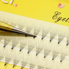 Kimcci 6D предварительно обнаженные Индивидуальные ресницы для наращивания 3D норковые ресницы русский объем короткий стержень C завитком ресницы для наращивания 3D эффект