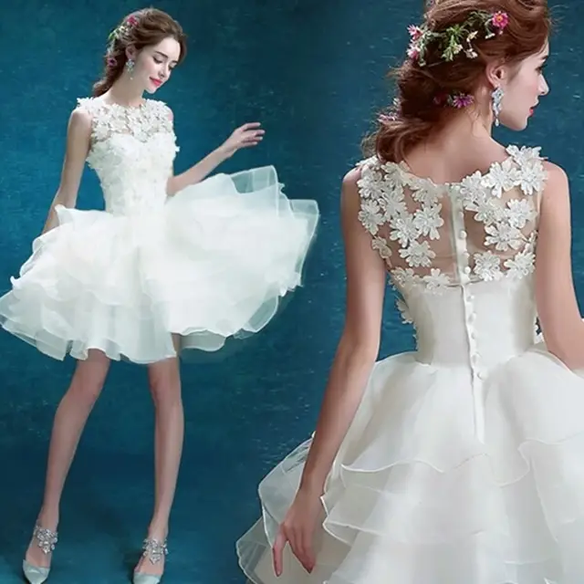 2016 Robe De Soirée Blanche Courte Robes Chinoises De Mariage Bal Sexy Qipao Moderne Dentelle Cheongsam Pour Les Femmes