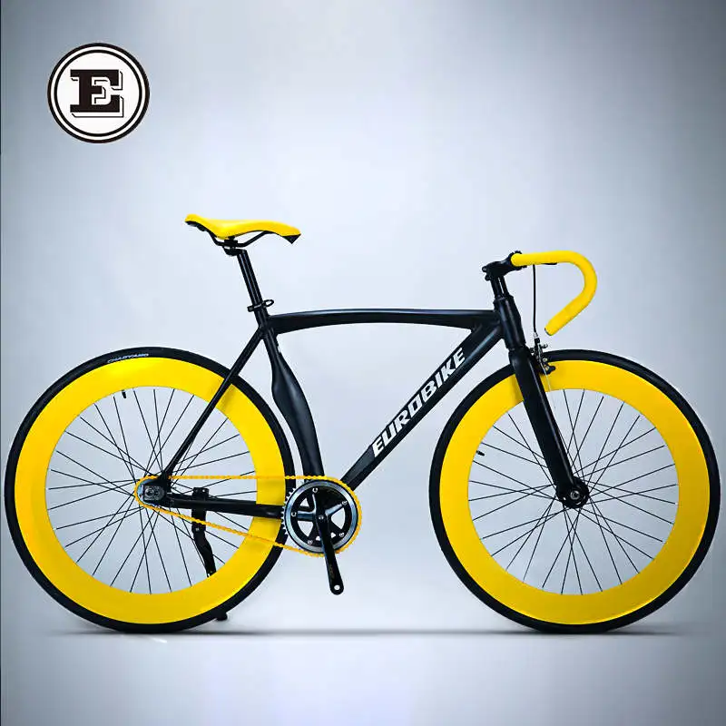 Велосипед с фиксированной передачей 700CC колесо 52 см рама из алюминиевого сплава мышечный дорожный велосипед фиксированная передача фиет Bicicleta - Цвет: black yellow