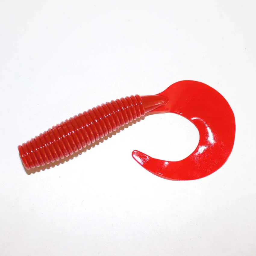 

free shipping 30pcs/lot mixed color high quality grub soft pvc lure artificial fishing bait tackle jig head hook lure artificial