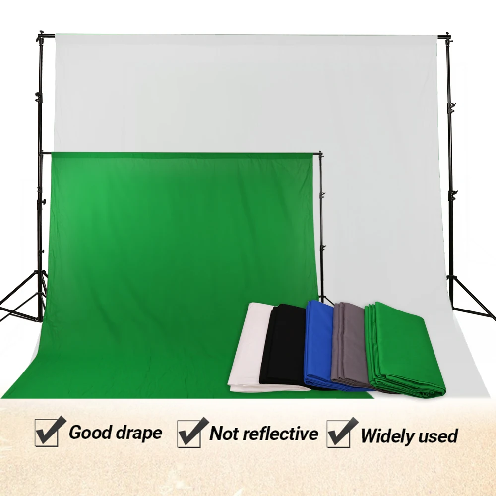 GSKAIWEN 100% Cotton Muslin Background Photography Backdrop Cloth Chromakey Green Screen For Photo Studio Video Live Broadcast
