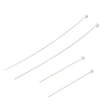 

10pcs/lot 20/30/40mm 925 Sterling Silver Ball Head Pin Diy Supplies For Jewelry Making Findings Accessories Wholesale
