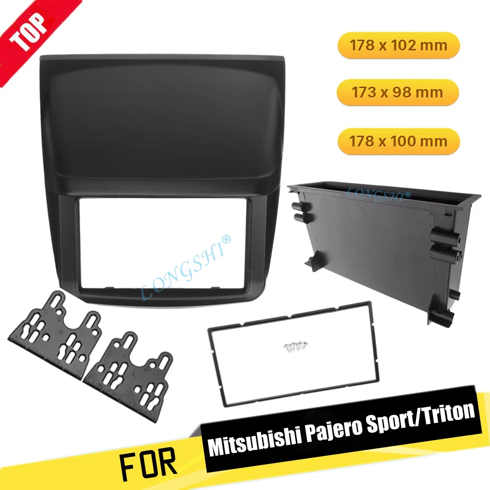 Один/двойной Din Fascia Для Mitsubishi Pajero Sport Triton L200 Радио DVD стерео панель монтаж