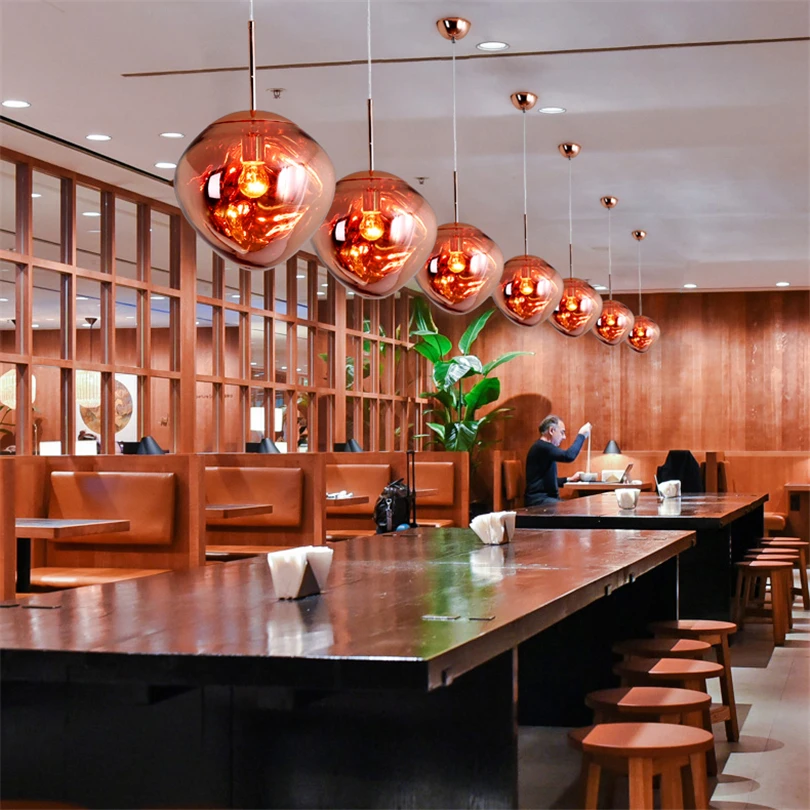 Подвесной светильник в скандинавском стиле для гостиной, дизайнерский пост-Современный Креативный светильник Dixon для ресторана кафе из лавы, стеклянный подвесной светильник