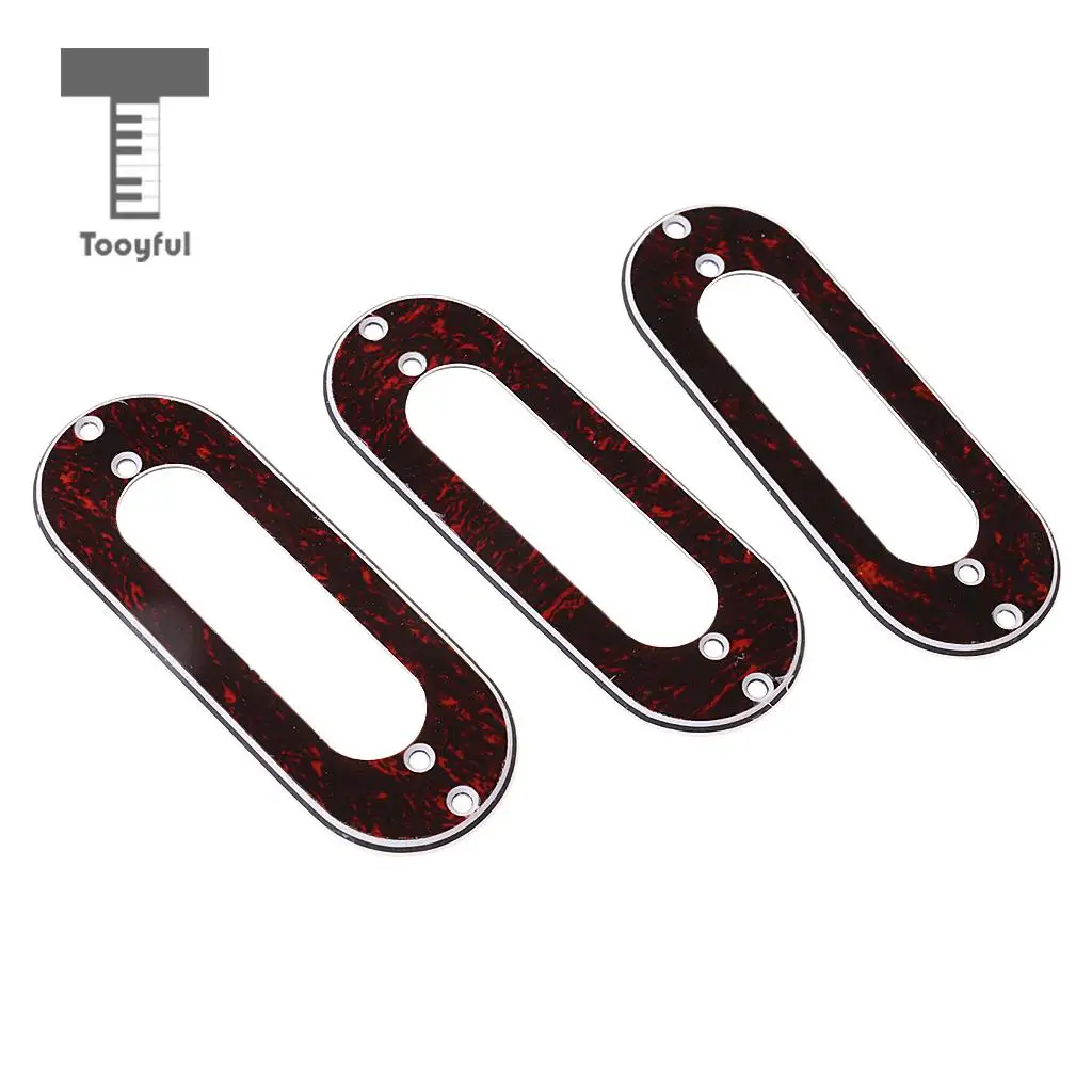 Tooyful 3 Pieces Guitar Single Coil Pickup Mounting Ring for Electric Guitar Parts Accessories