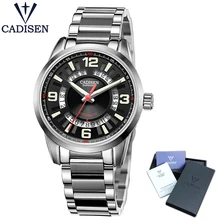 Watches Men Cadisen Brand Full Steel Classic Fashion Army Military Watches Men’s Automatic Sports Wrist Watch relogio masculino