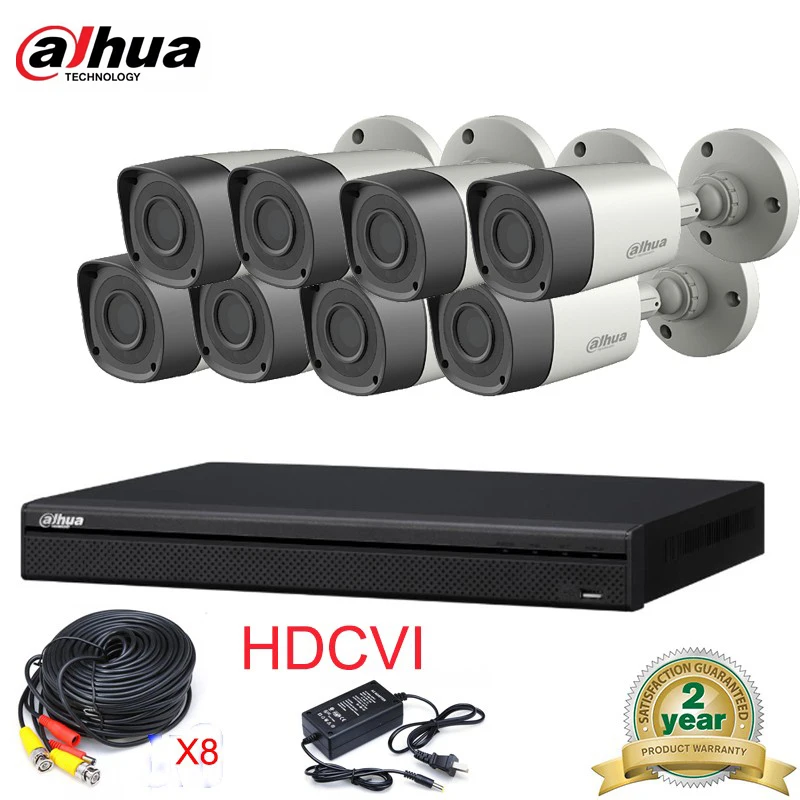 Dahua 8Ch HDCVI Surveillance CCTV HCVR7208A S3 Camera System DVR Kit 8