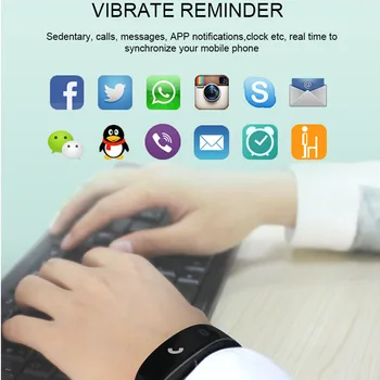 

0.96Inch OLED Screen Smart Bracelet Support ECG+PPG Blood Pressure Heart rate Monitoring Pedometer Sport Fitness Bracelet