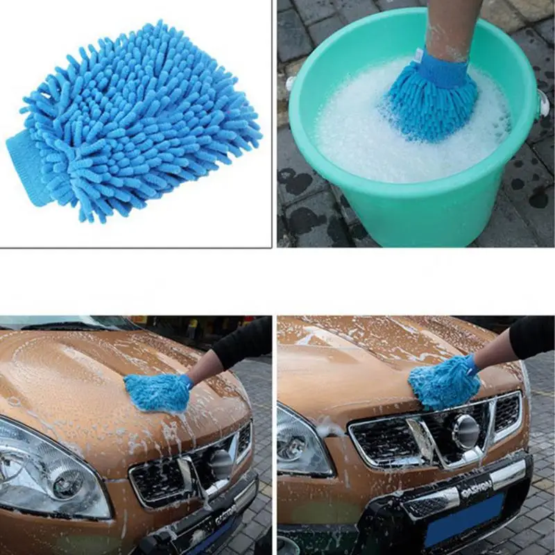 Горячее предложение, перчатки для мытья автомобиля из ультратонкого волокна, синель, антозоан, щетки из микрофибры, автомобильная мойка, уход за автомобилем, чистящие щетки для автомобиля