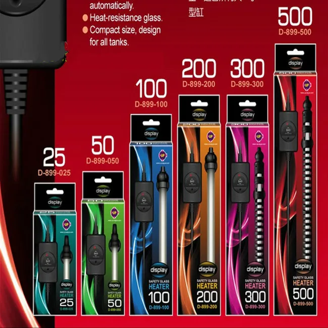 

300w 500w Up Aquarium Submersible Display Heater Fish Tank Adjustable Temperature Controller Range 20-34 degree celsius